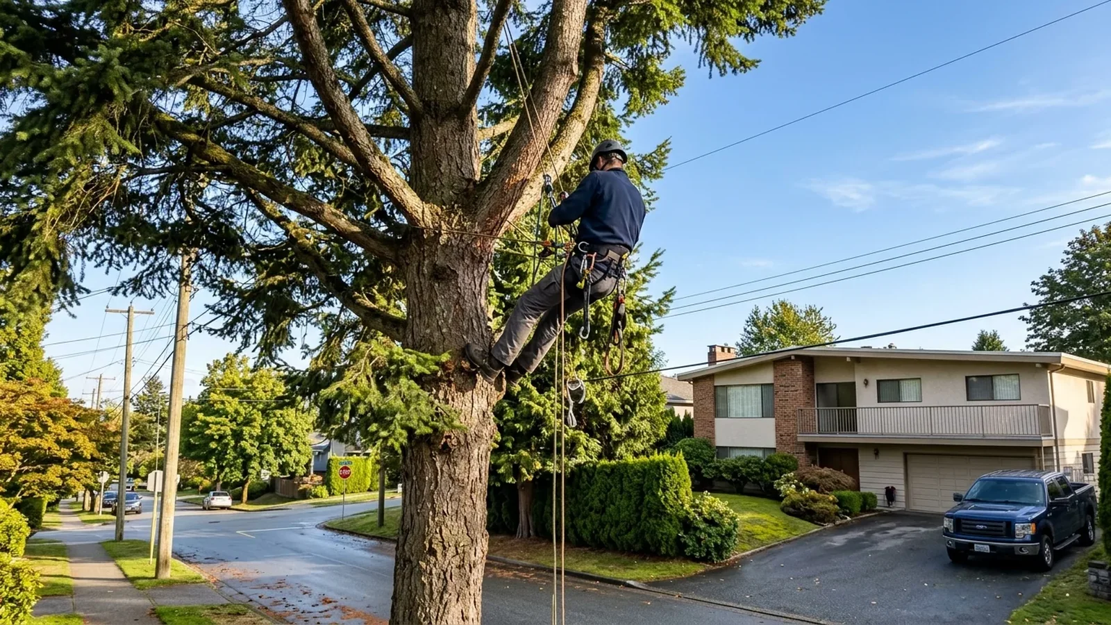 Arborist at work in Vancouver